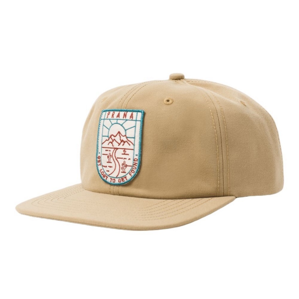 Prana Gazin Patch Hat‎ Get Lost And Get Found Nomad Embroidered Patch Outdoors